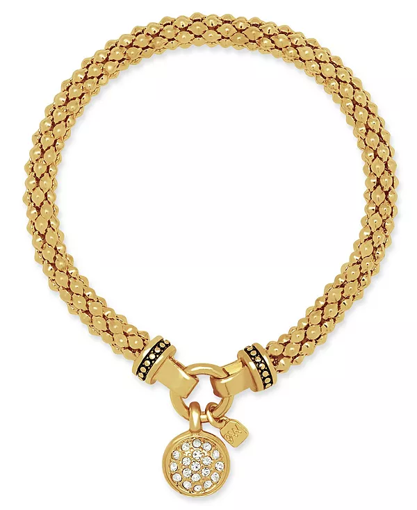 

Браслет-Коробка с круглым плетением Nine West, gold-tone