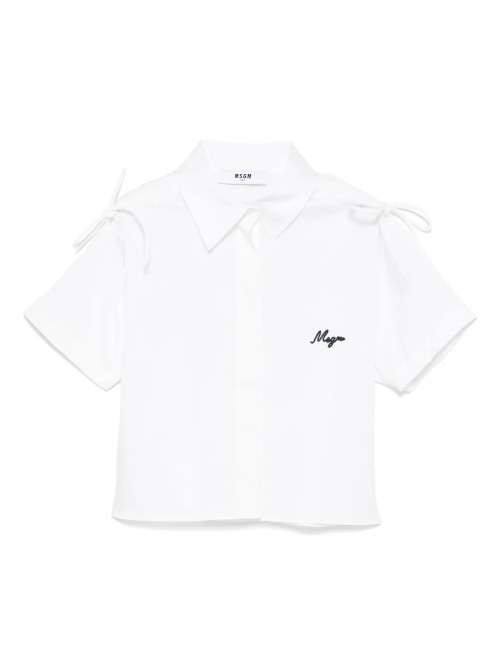 

Рубашка с бантом MSGM Kids, белый