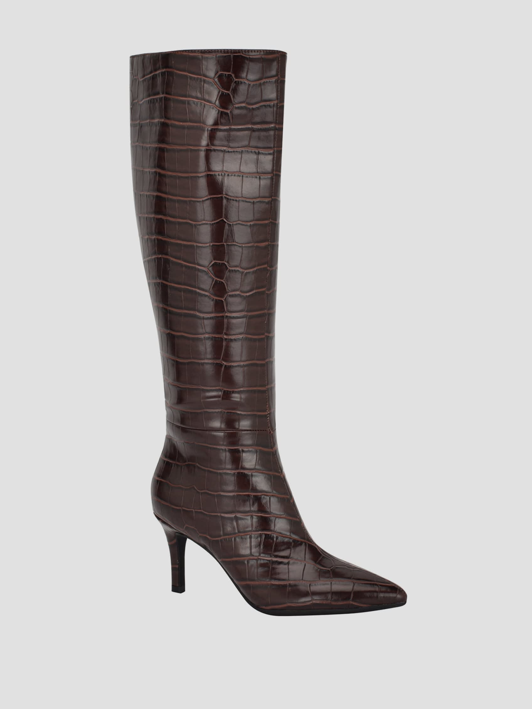 Wayla высокие сапоги до колена Guess Factory, темно-коричневый