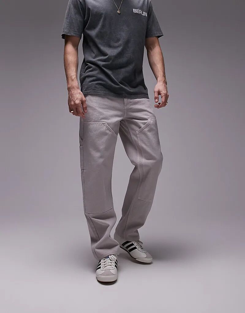 

Свободные брюки плотника цвета экрю Topman