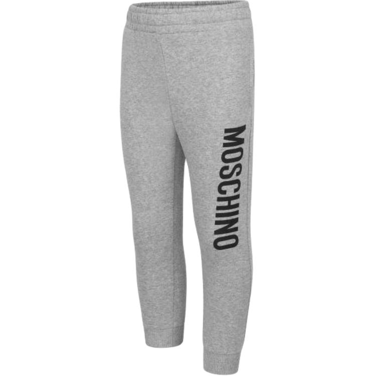 Moschino Детские вязаные спортивные штаны серого цвета — фото 2
