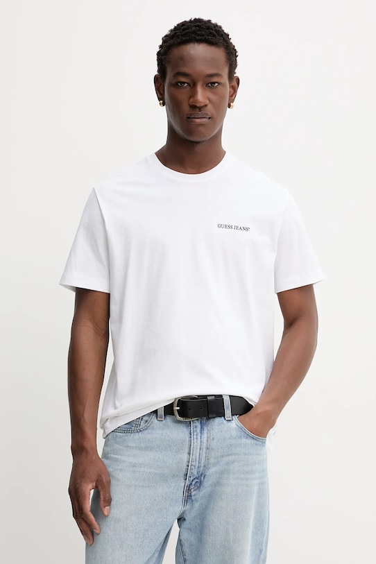 

Хлопковая футболка Guess Jeans, белый