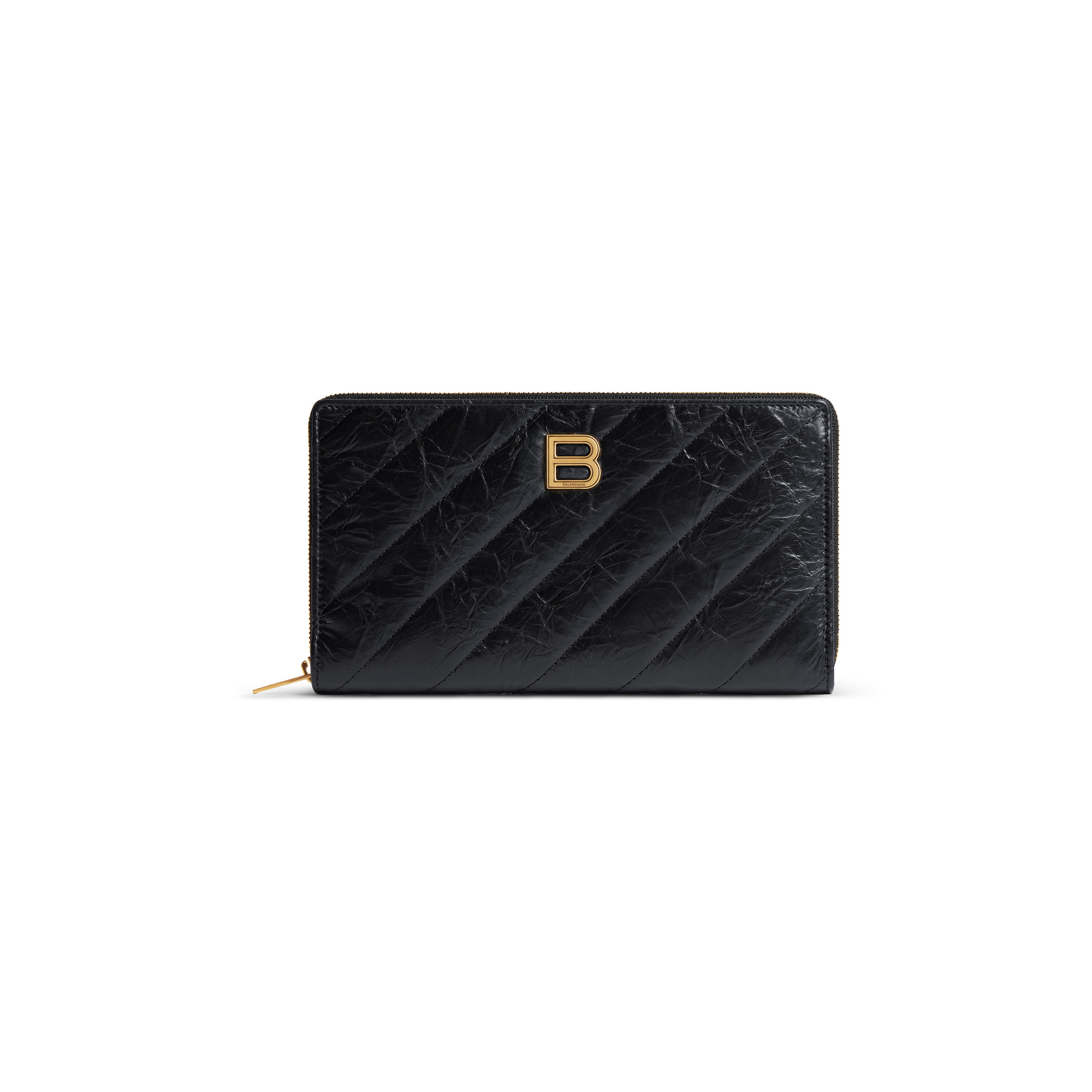 

Кошелек Crush Continental стеганый BALENCIAGA, черный
