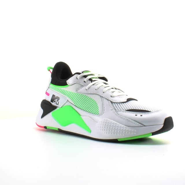 Белые текстильные мужские кроссовки на шнуровке Rs X track mtv 371841 01 Puma, белый — фото 3