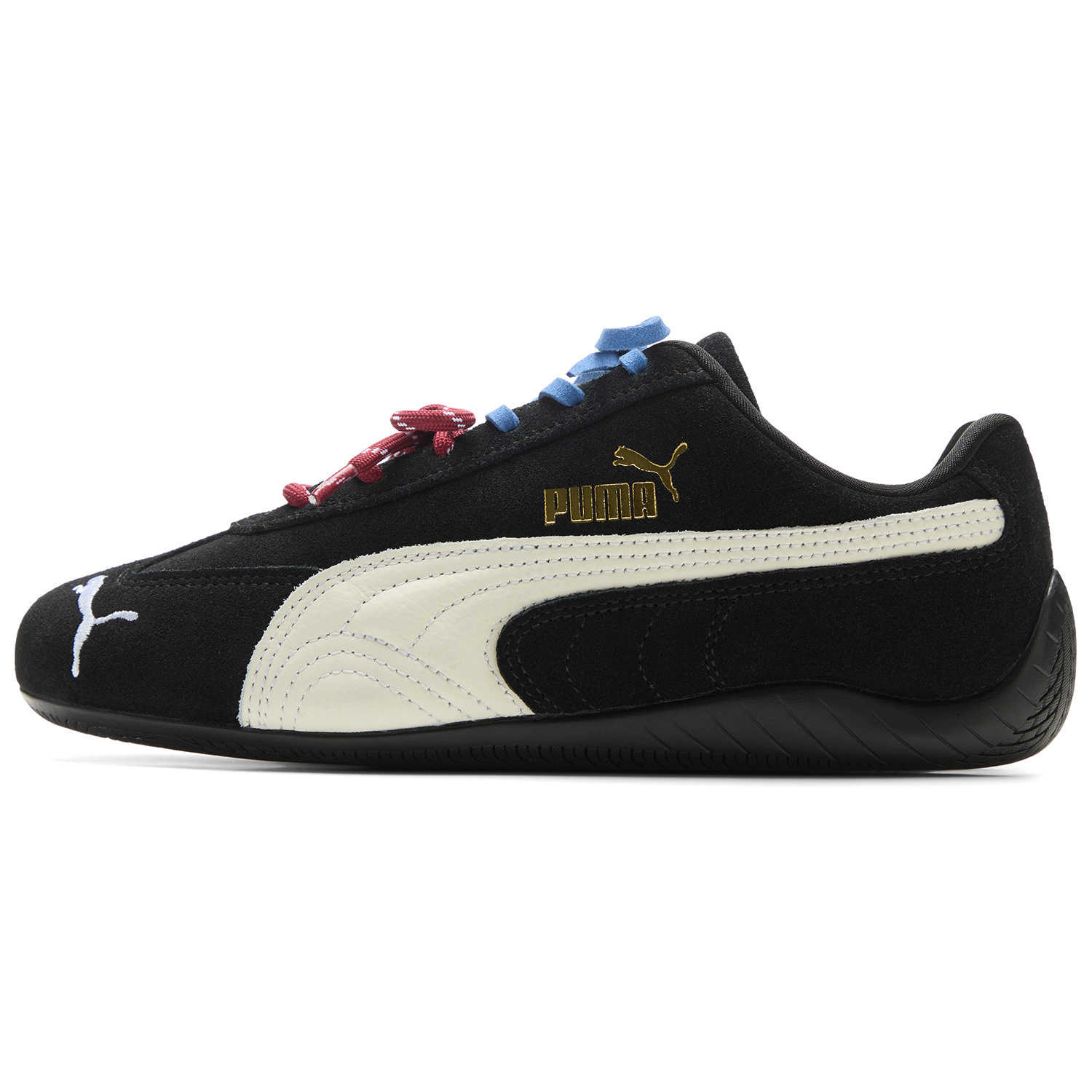 PUMA Скоростные коты коллекции устойчивые к истиранию низкие повседневные туфли унисекс черные черные со шнурками, цвет Black (laces) — фото 2