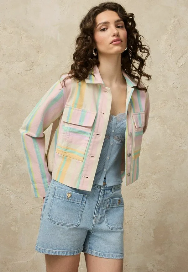 Джинсовая куртка Next, Pastel Stripe