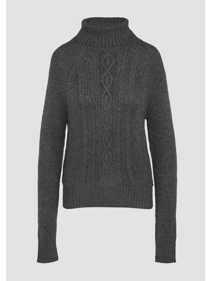 

Вязаный свитер цвета 98W0_темно-серый QS