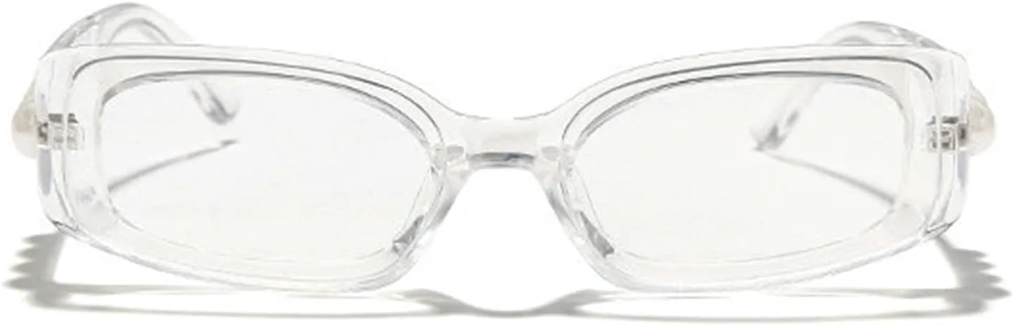 

Солнцезащитные очки Willochra Fashion Pearl для женщин, квадратные, для вечеринок, женские, 2022, разноцветные прямоугольные солнцезащитные очки для женщин, Clear