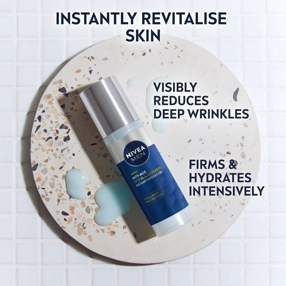 Крем для лица SPF NIVEA Увлажняющий гель против морщин с гиалуроном для мужчин — фото 4