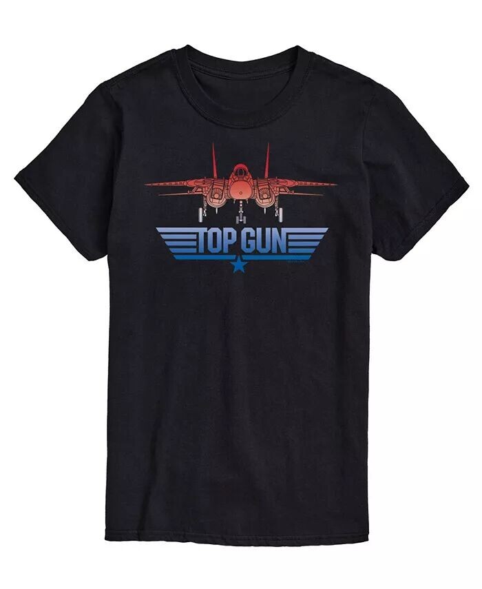 

Мужская футболка с принтом в виде самолета с логотипом Top Gun AIRWAVES, черный