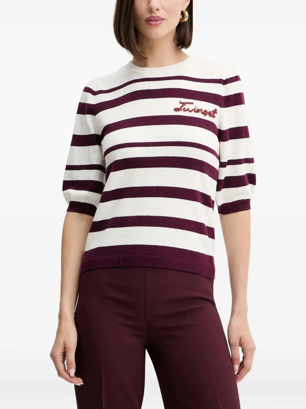 

Топ в полоску Twinset, белый