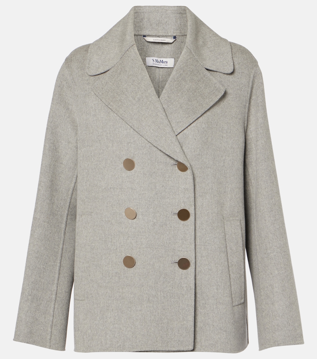 

Двубортный шерстяной пиджак Margot S Max Mara, Silver Melange