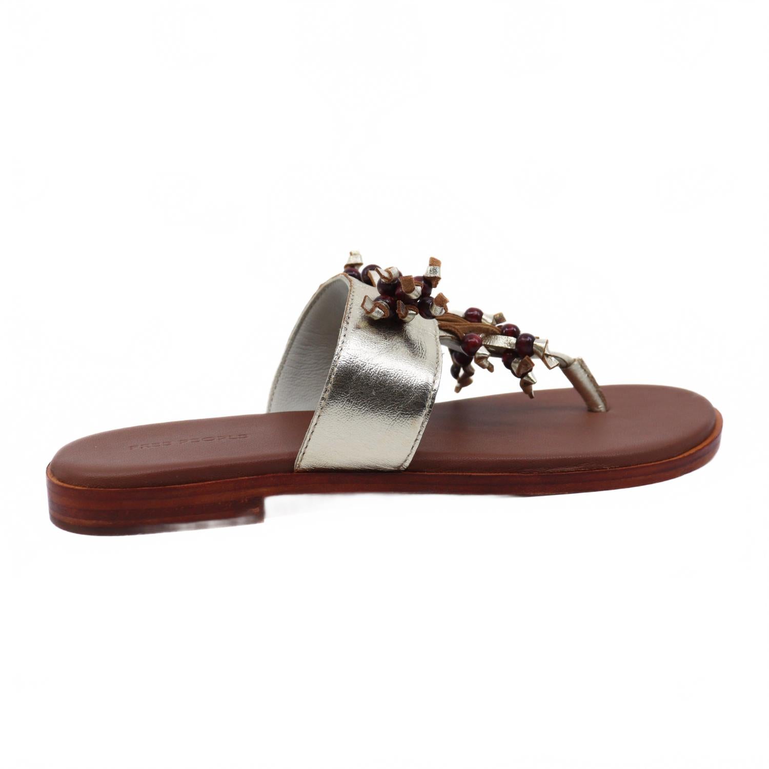 Women's Sadie Fringe Sandal In Gold Metallic Free People — фото 2