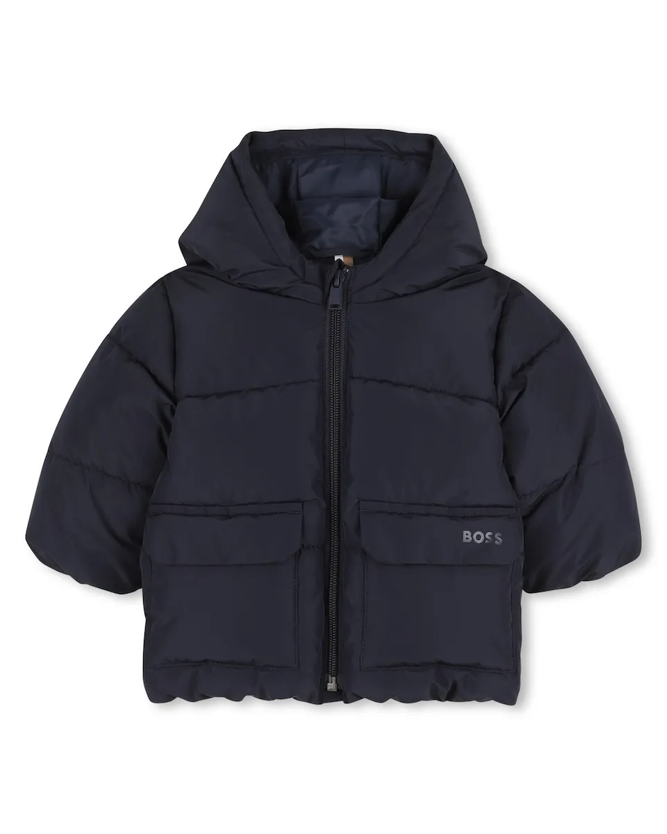 

Утепленная детская куртка Boss Kidswear, темно-синий