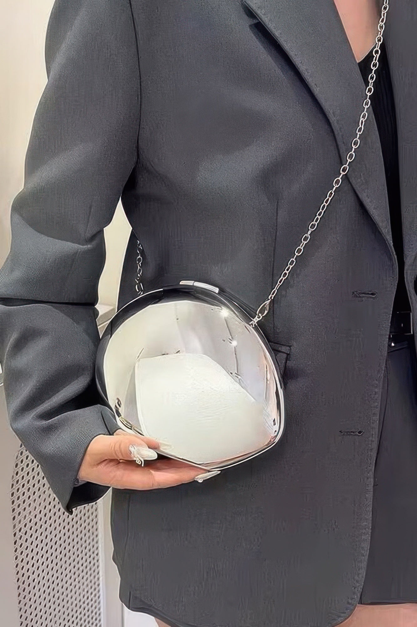 

Металлический клатч FASHNZFAB, серебряный