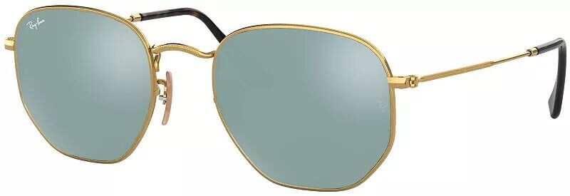 

Шестиугольные металлические солнцезащитные очки Ray-Ban, золотой/серый