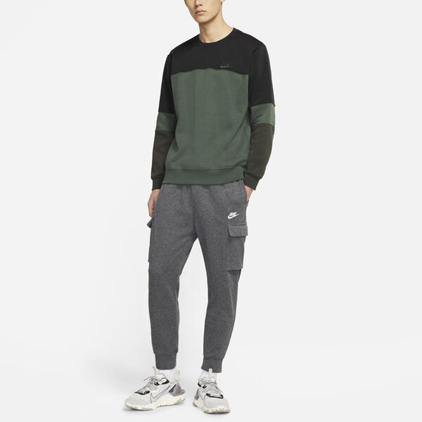 Брюки mens sportswear club french terry overall ankle banded sports pants grey gray Nike, серый — фото 3