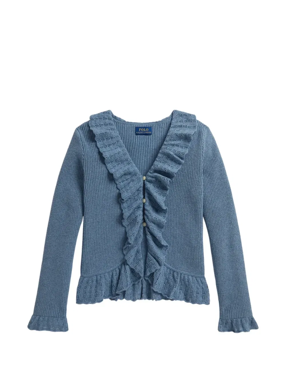 Кардиган с оборками Polo Ralph Lauren Kids, синий