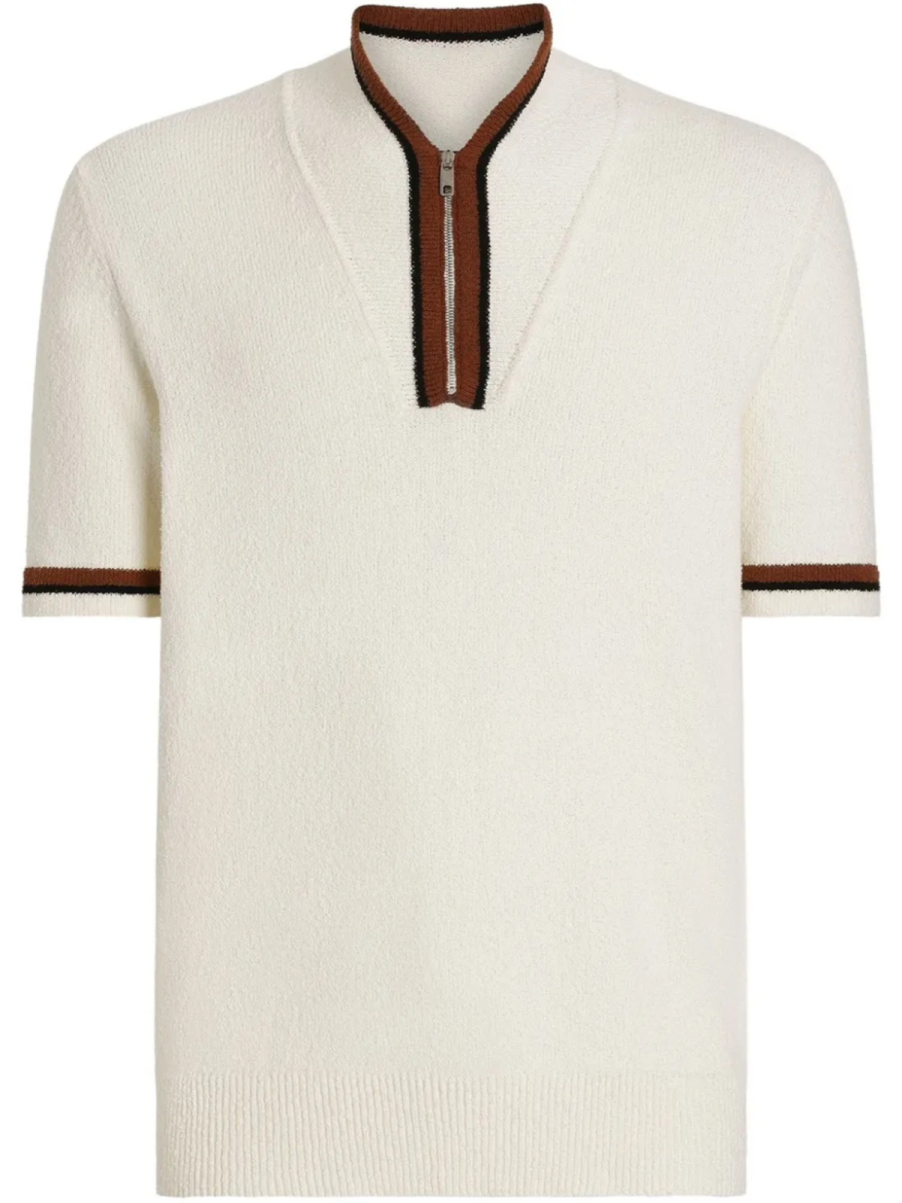 

Dolce & Gabbana рубашка поло на молнии, белый