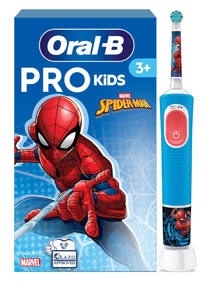 Электрическая зубная щетка Spiderman Oral-B голубой