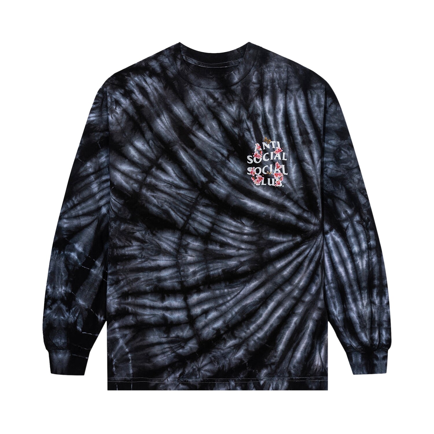 

Футболка Anti Social Social Club Kkoch Wifi Tie Dye с длинными рукавами, черная, Черный, Футболка Anti Social Social Club Kkoch Wifi Tie Dye с длинными рукавами, черная