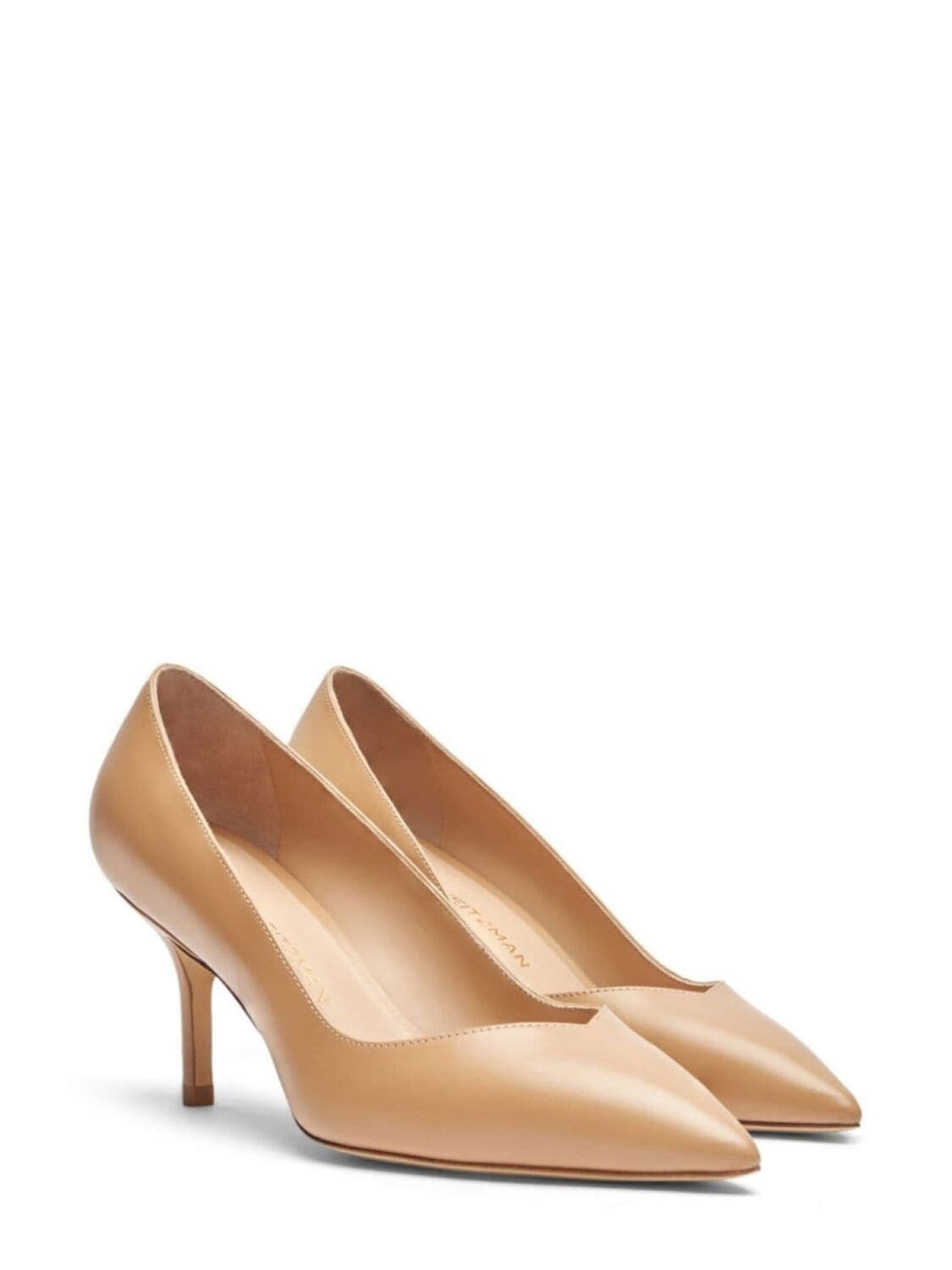 Stuart Weitzman туфли из кожи Eva 50 мм, нейтральный цвет — фото 2