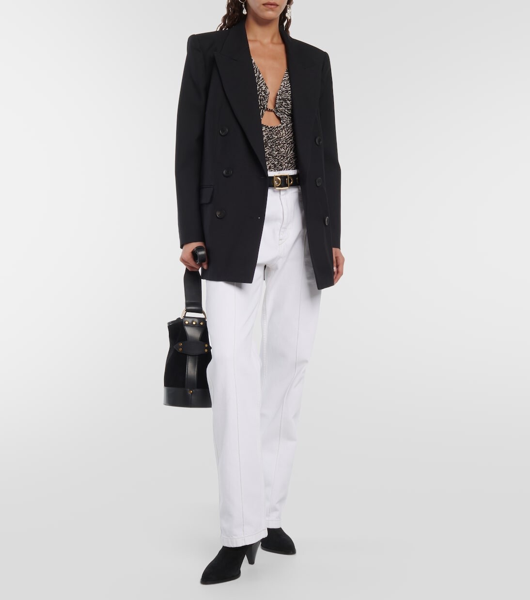 Топ из джерси с принтом laura и сборками Isabel Marant, мультиколор — фото 2