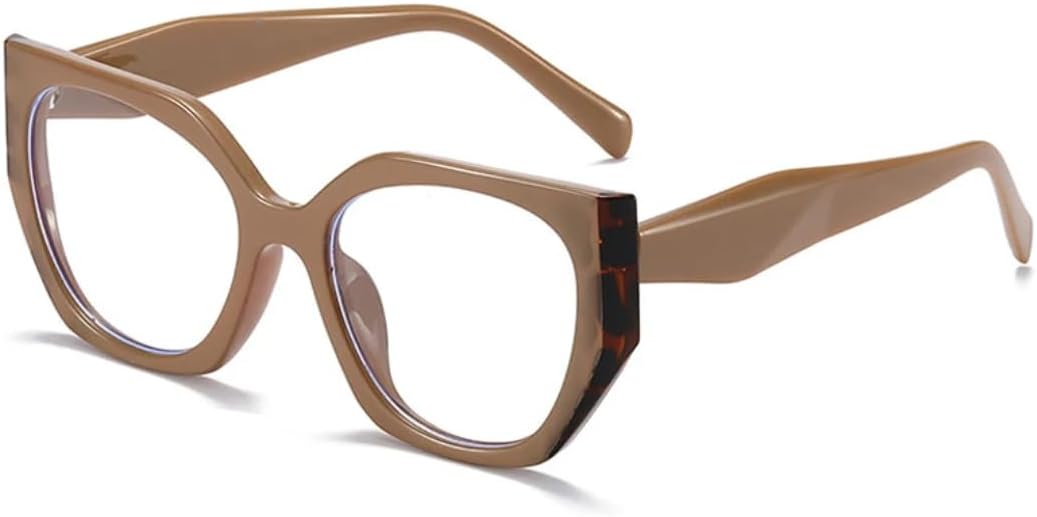 

Солнцезащитные очки для мужчин и женщин - защита UV400 - прозрачные линзы "кошачий глаз" в двухцветной оправе для занятий спортом на открытом воздухе и вождения DSVIGF, Khaki