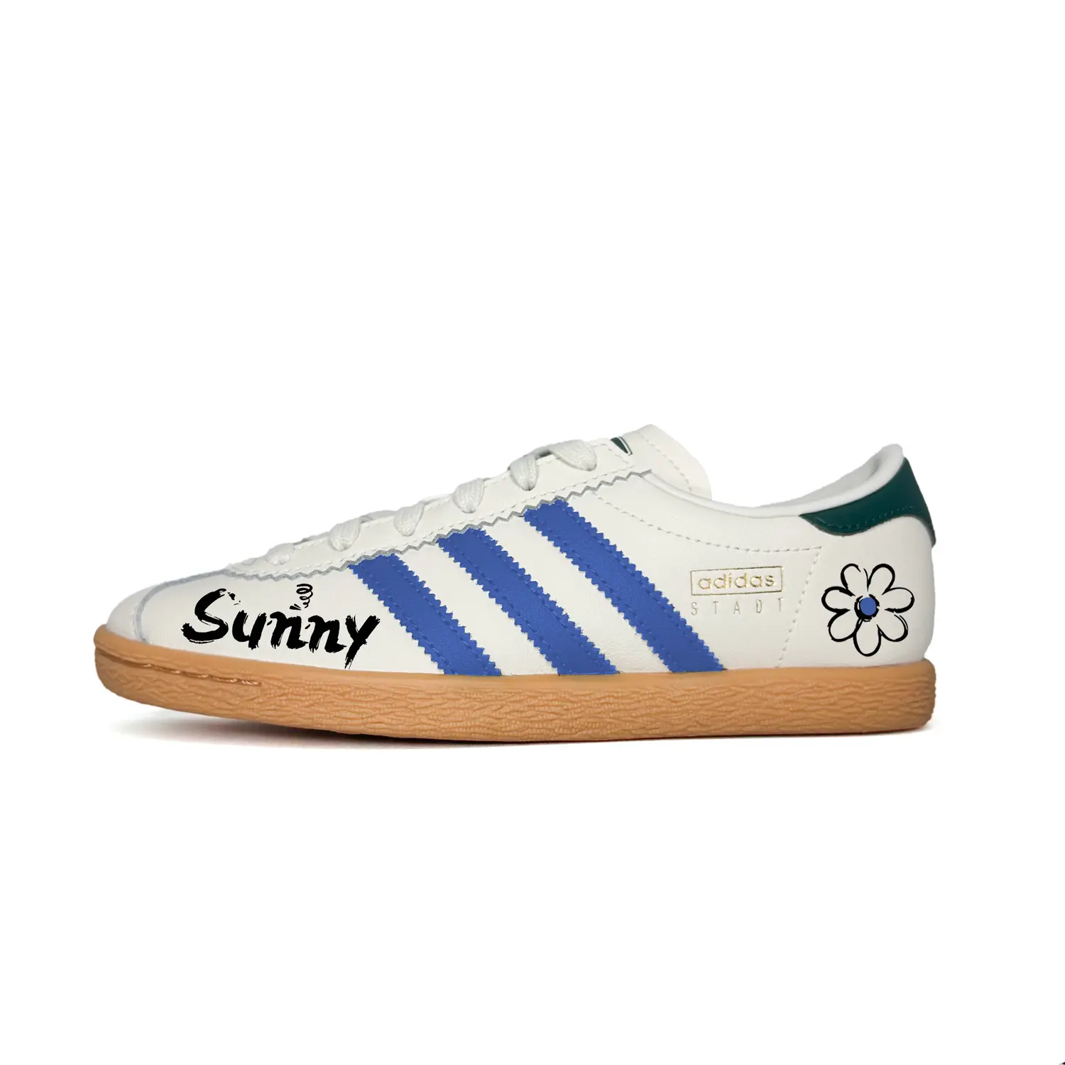 

Городские Sunny устойчивые к истиранию низкие немецкие армейские кроссовки Unisex белый Adidas Originals, синий