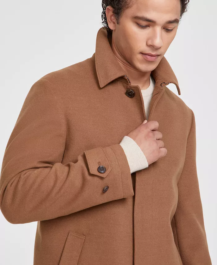 Мужское классическое меланжевое пальто Tommy Hilfiger, коричневый — фото 3