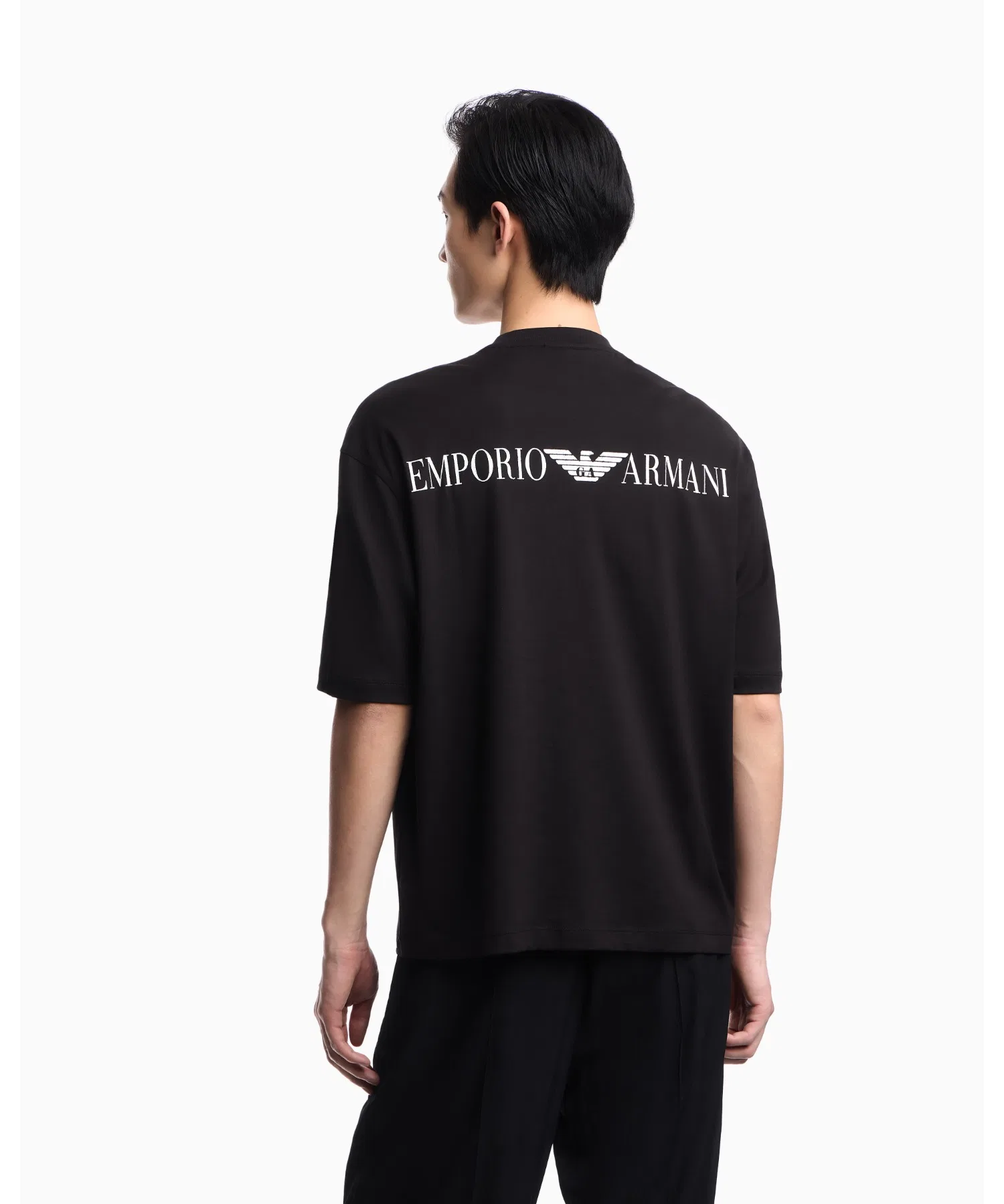 Мужская футболка EMPORIO ARMANI оверсайз с логотипом