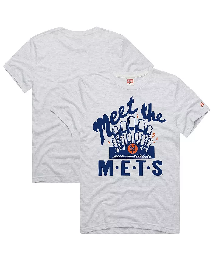 

Мужская белая футболка New York Mets Hyper Local Tri-Blend Homage