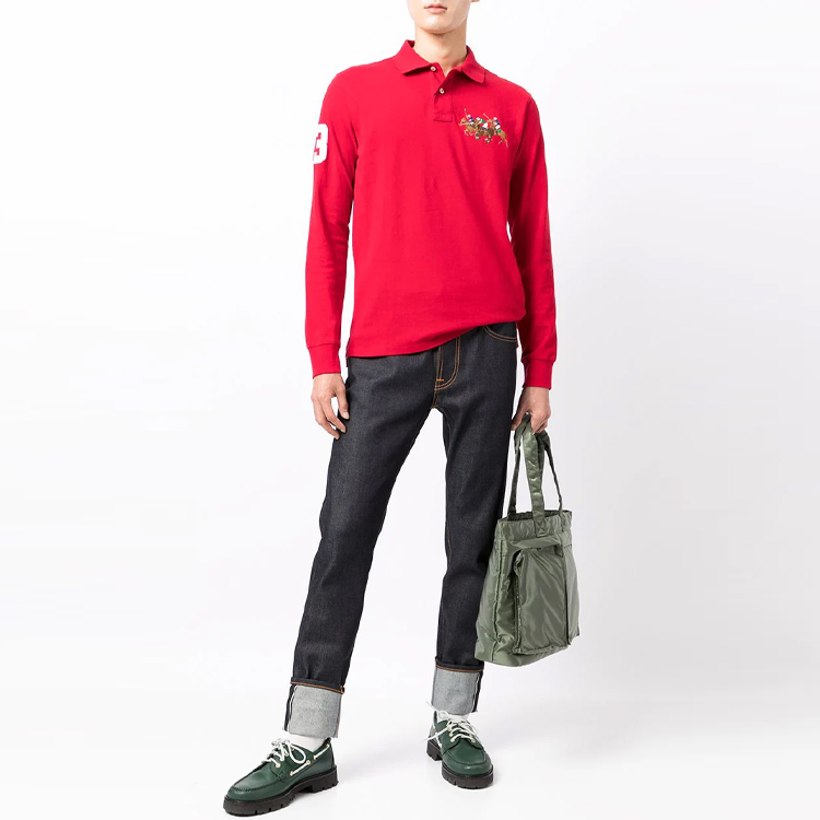Polo Ralph Lauren Женская поло красного цвета — фото 4
