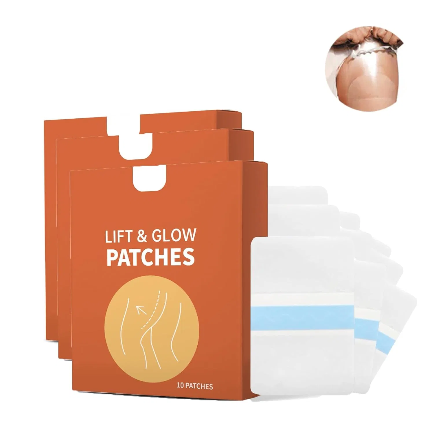 Невидимые пластыри Instant Lift & Glow для подтяжки бедер, 3 упаковки по 10 шт. Generisch