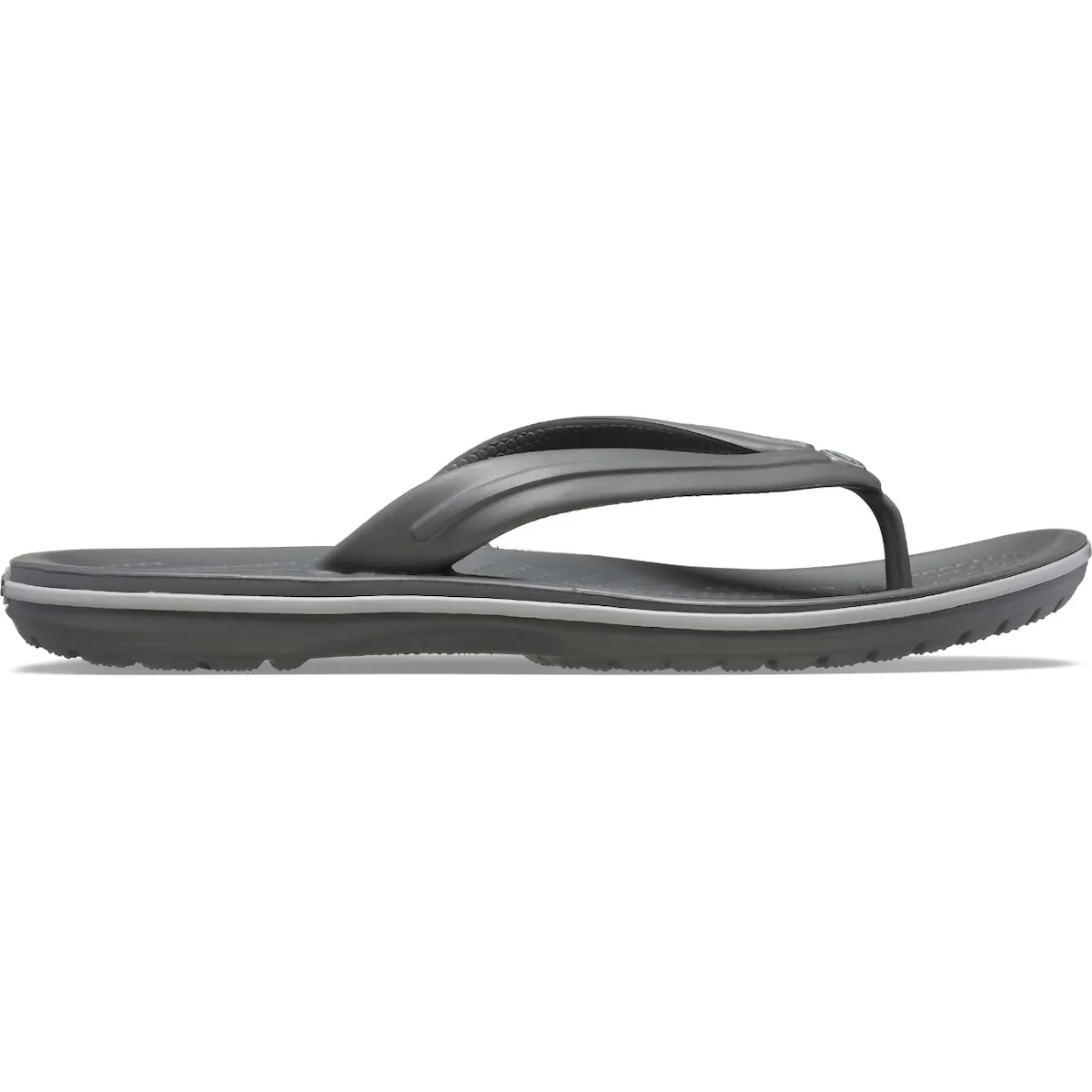 Унисекс шлепанцы Crocband Flip Crocs, темно-серый