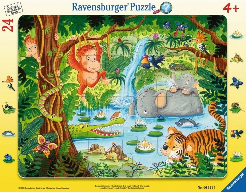 

Ravensburger, пазл, макси В джунглях, 24 шт.