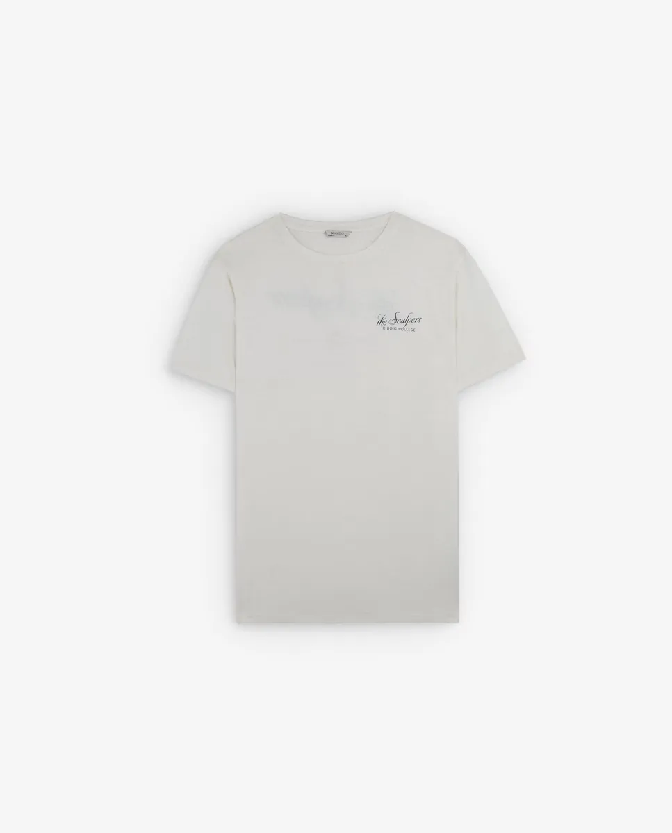 

Хлопковая мужская футболка с коротким рукавом Scalpers, белый