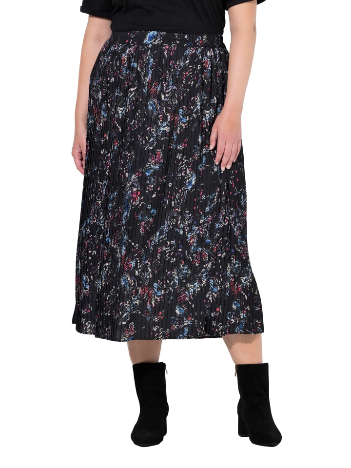 

Ulla Popken Плиссированная юбка черного цвета