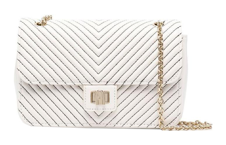 

Furla Поп-звездная кожаная наппа сумка кроссбоди через плечо женская белая