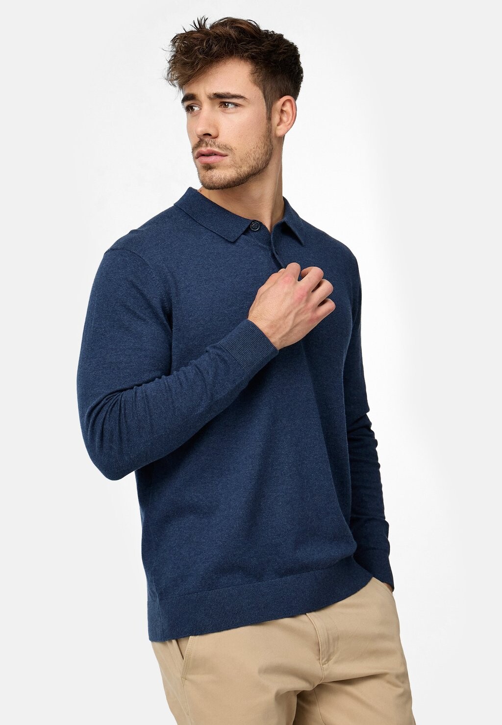 

Вязаный свитер Inchips INDICODE JEANS, синий