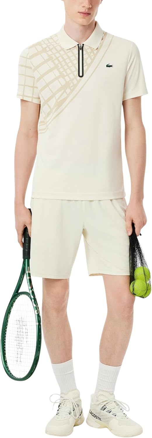 Футболка поло Lacoste Ultra-Dry Printed Slim Fit Tennis, спортивная — фото 4