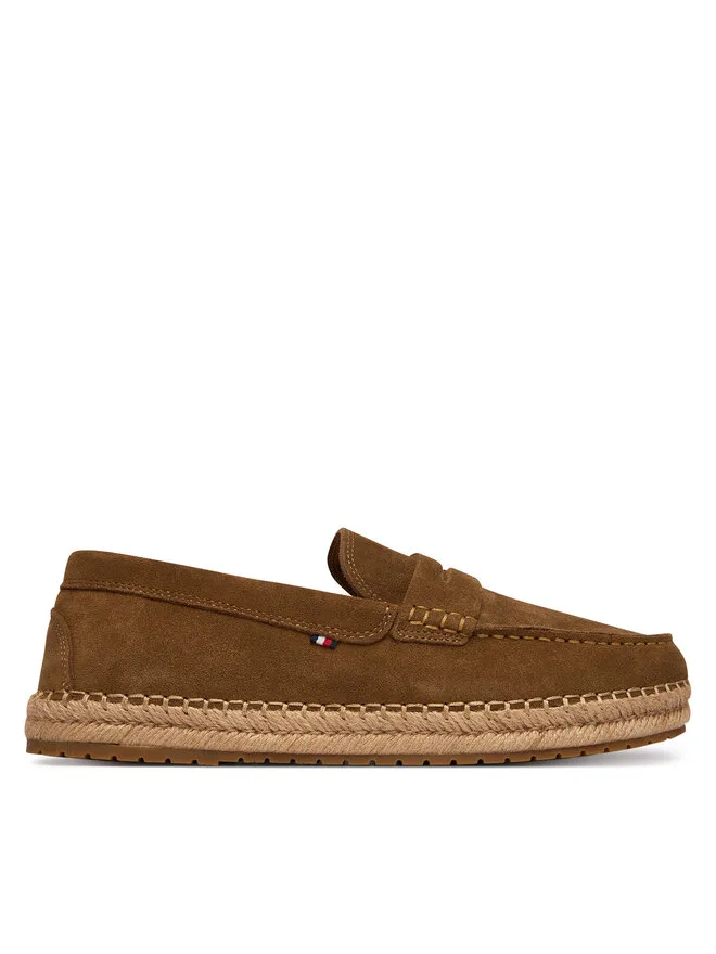 Tommy Hilfiger Эластичные эспадрильи Hilfiger Sde Espadrille FM0FM05794 коричневые