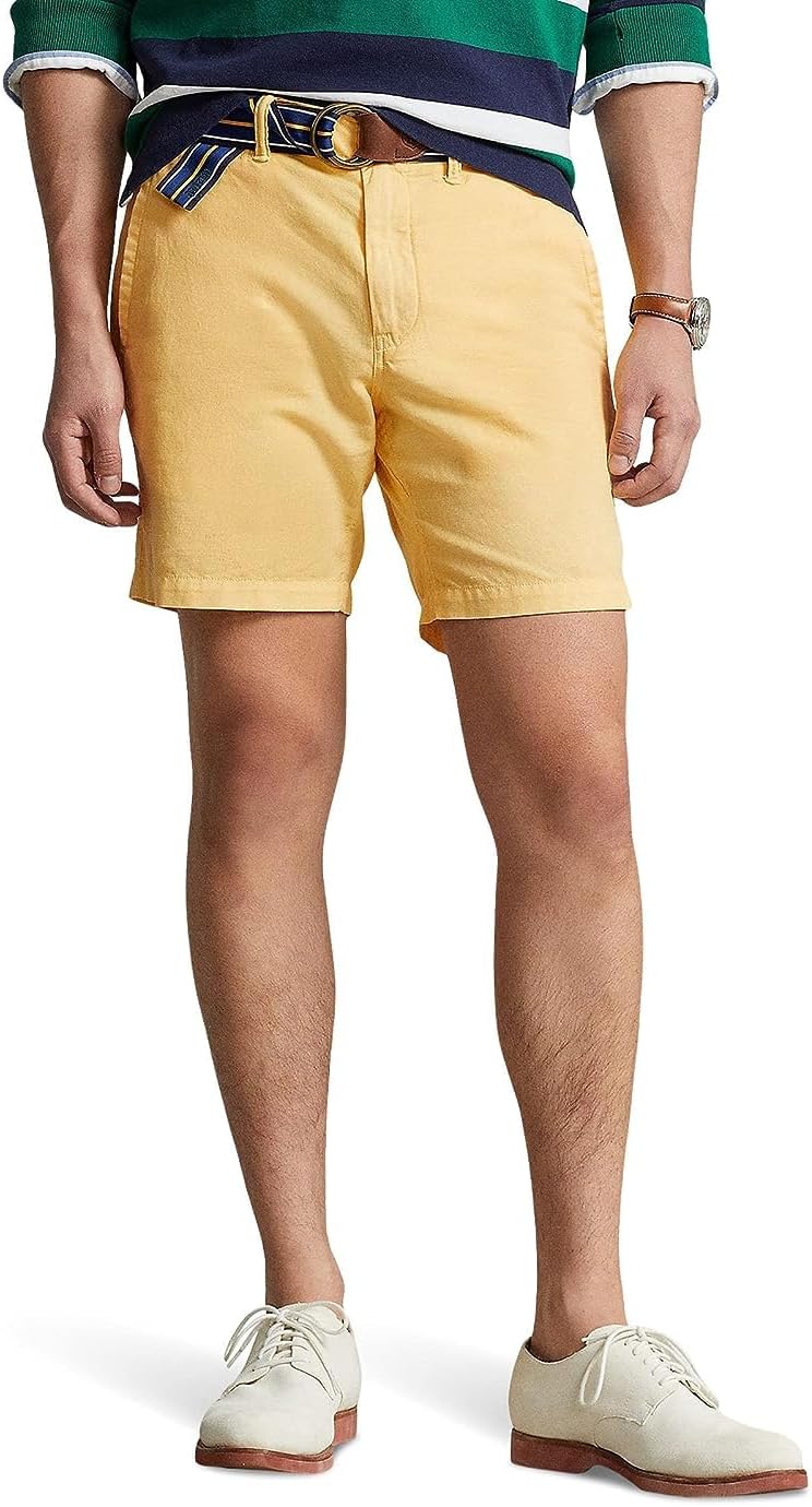 

Polo Ralph Lauren мужские классические шорты из хлопка и льна, Yellow Fin