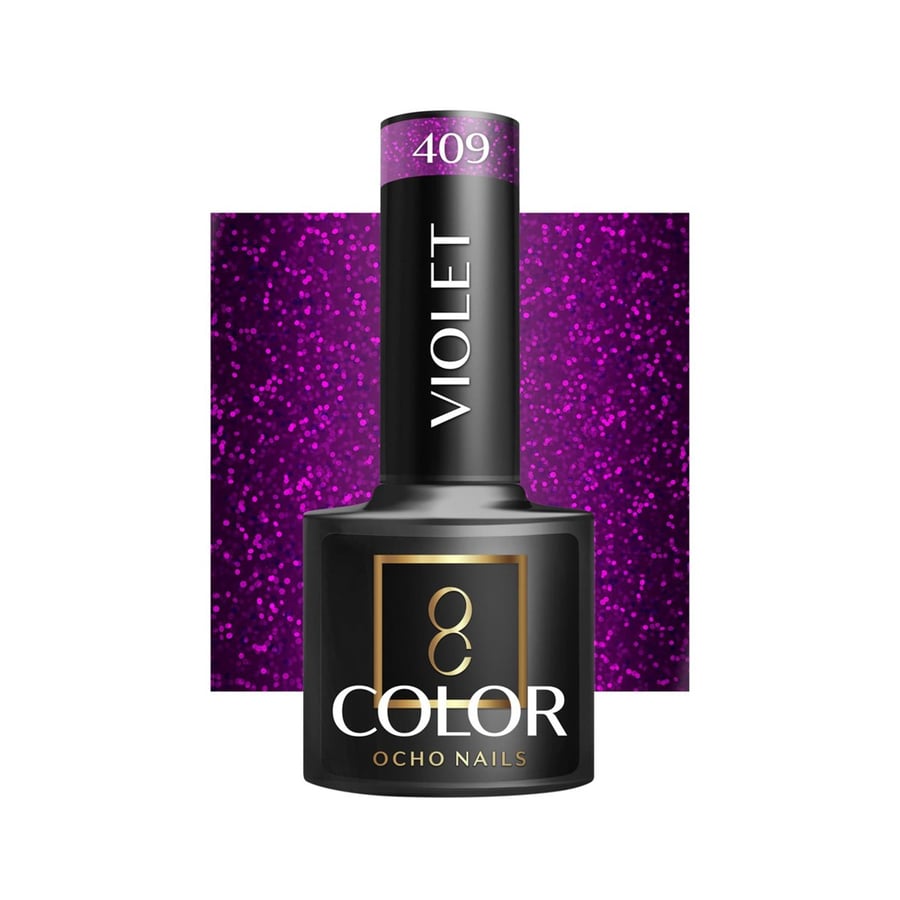 

OCHO NAILS Гибридный лак для ногтей фиолетовый 409 -5 г Active Shop