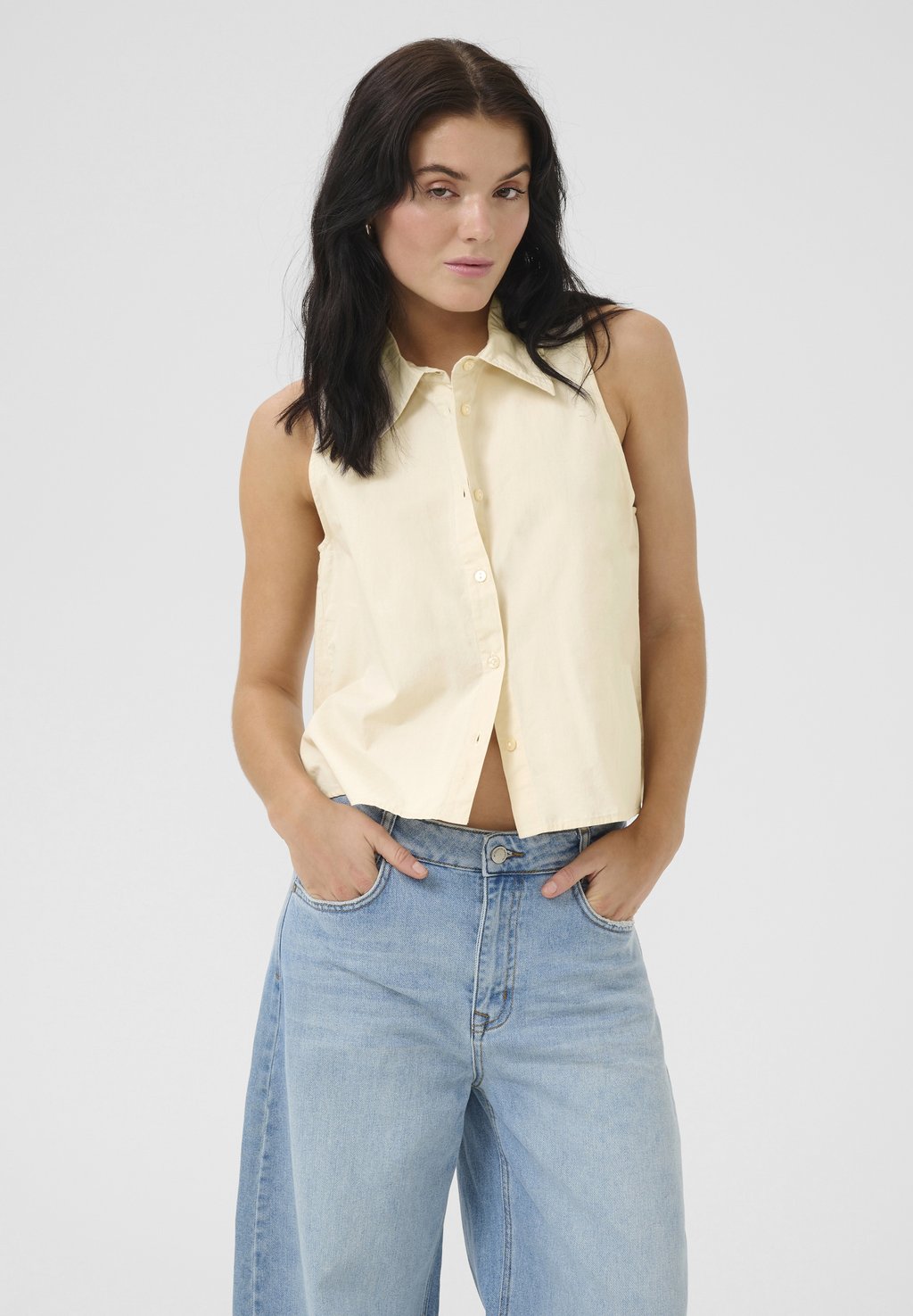 

Блузка на пуговицах Top My Essential Wardrobe, бежевый