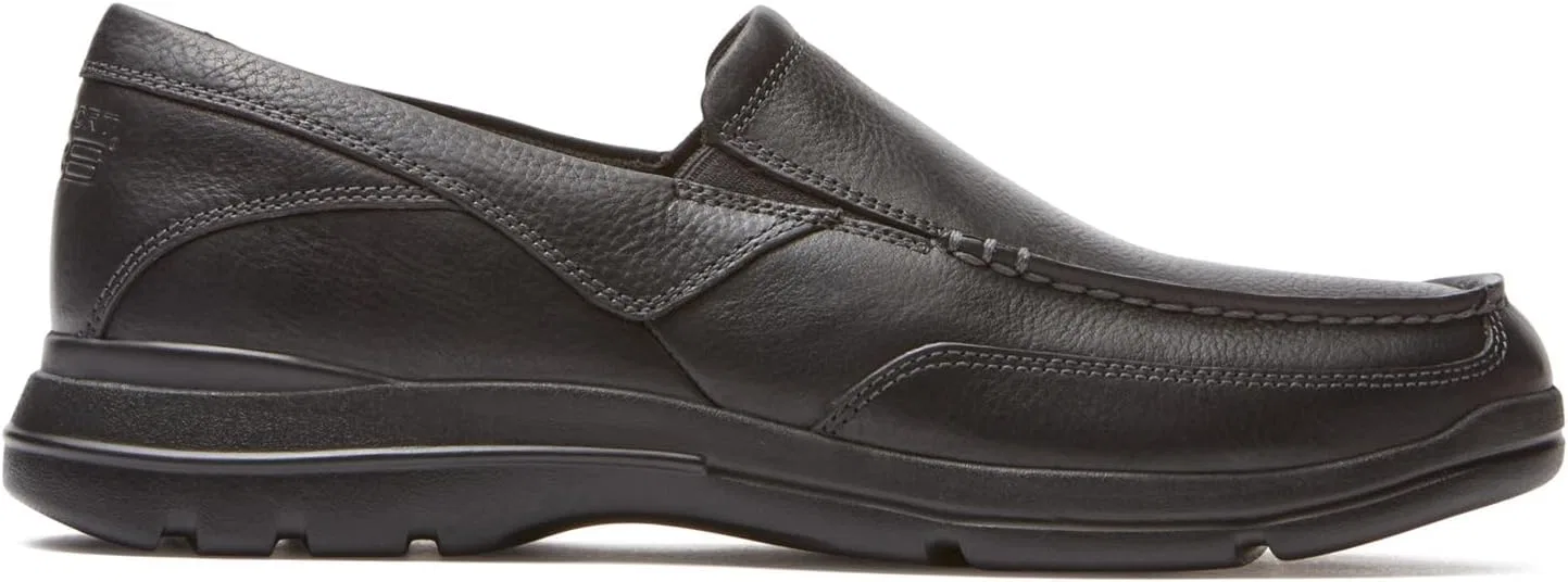 Мужские слипоны Rockport Junction Point Slip On Oxford, Black — фото 3