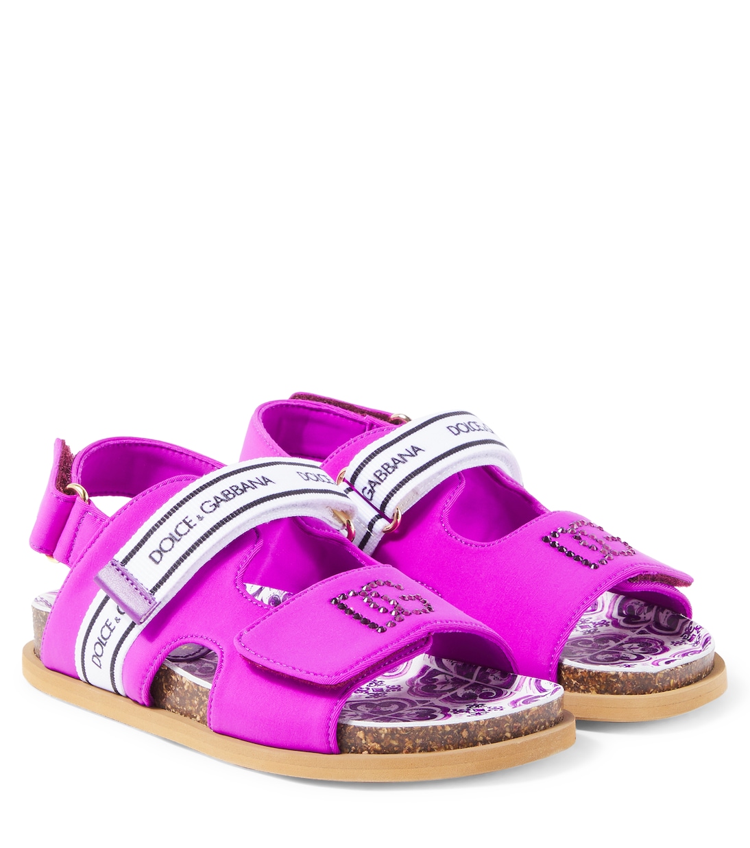 

DG украшенные сандалии Dolce&Gabbana Kids, Maiolica 3 Viola