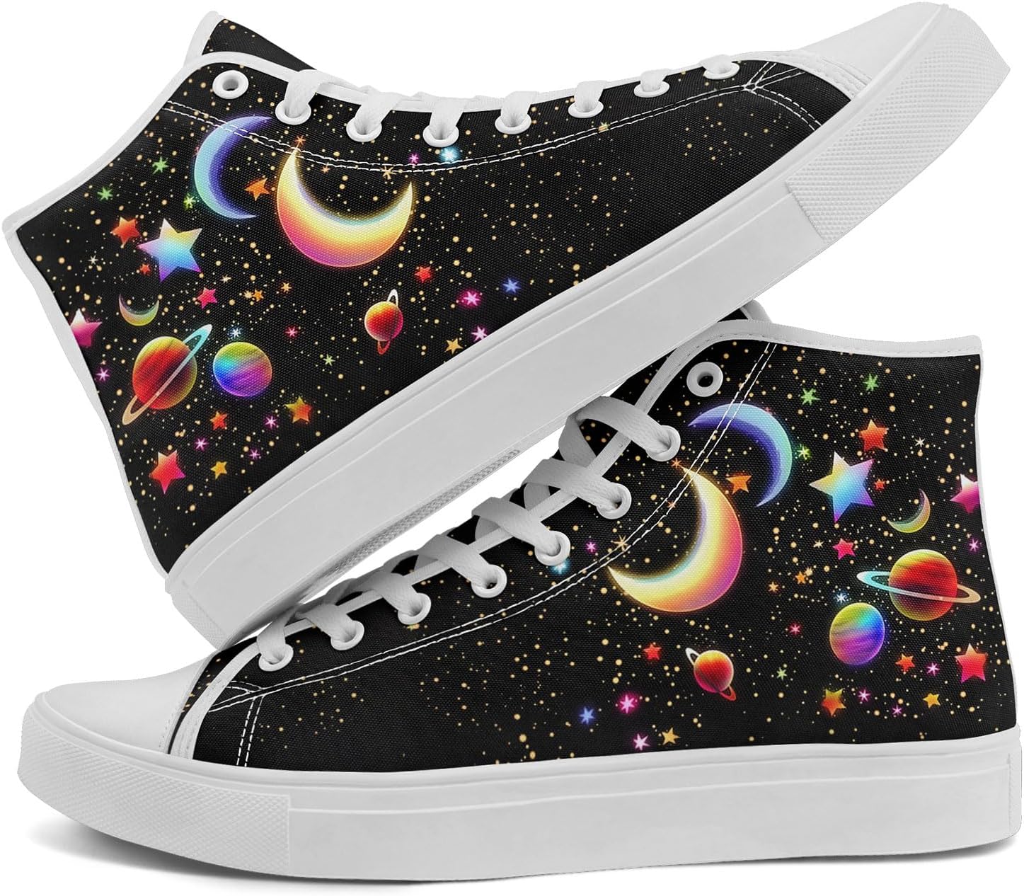 Высокие кеды на платформе AWSOLE MoonStar из хлопка для женщин, мужчин и молодежи, модная легкая обувь, стильные повседневные плоские кроссовки для ходьбы, белый/черный/оранжевый/светло-голубой/бежевый — фото 4