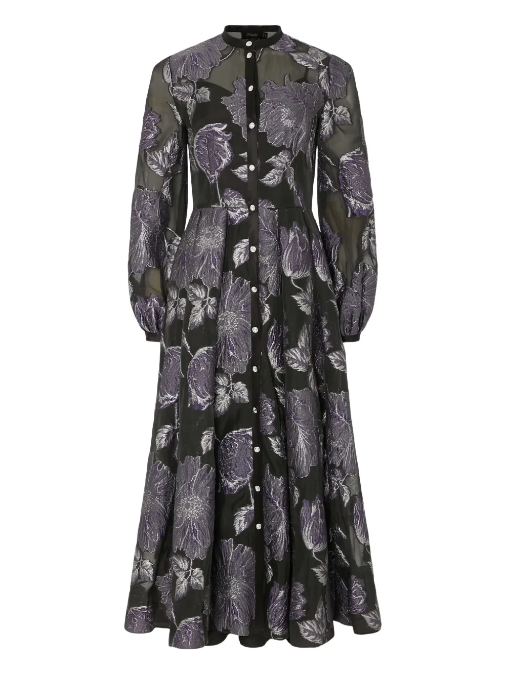 

Платье миди Bridget Cocktail с цветочным принтом Temperley London, черный