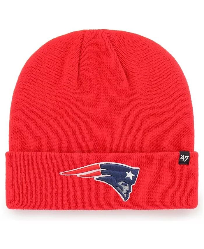 

Мужская красная базовая вязаная шапка New England Patriots с манжетами '47 Brand